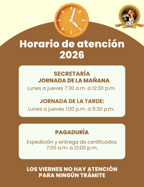 HORARIO DE ATENCIÓN 2026
